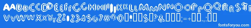 Fonte 80db – fontes brancas em um fundo azul