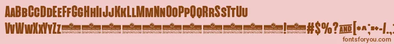 CinematograficaHeavyTrial Font – Brown Fonts on Pink Background