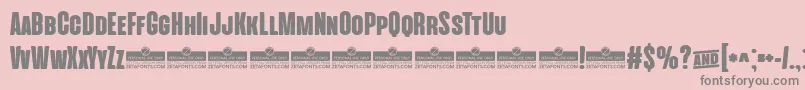 CinematograficaHeavyTrial Font – Gray Fonts on Pink Background