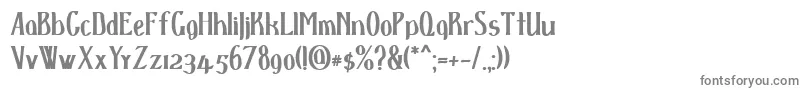 Dspenserbold-fontti – harmaat kirjasimet valkoisella taustalla