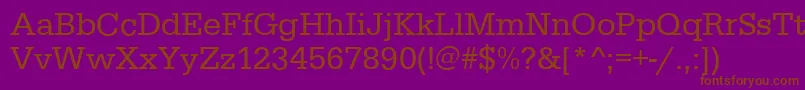 EgyptiennestdRegular Font – Brown Fonts on Purple Background