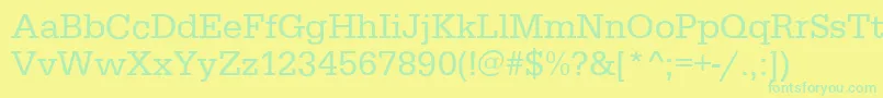 EgyptiennestdRegularフォントについての詳細 フォントEgyptiennestdRegular – 黄色い背景に緑の文字