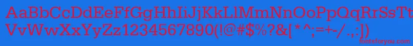 EgyptiennestdRegular Font – Red Fonts on Blue Background