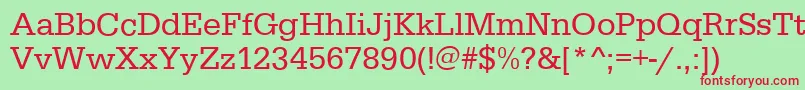 EgyptiennestdRegular Font – Red Fonts on Green Background