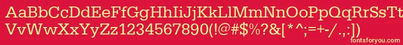 EgyptiennestdRegular Font – Yellow Fonts on Red Background