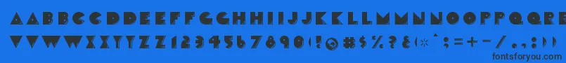 CrackmanFront Font – Black Fonts on Blue Background