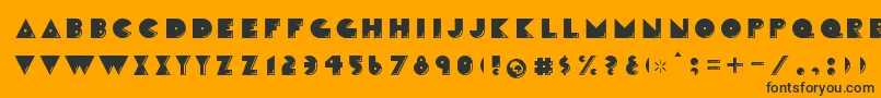 Шрифт CrackmanFront – чёрные шрифты на оранжевом фоне
