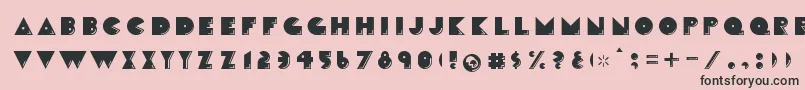 Шрифт CrackmanFront – чёрные шрифты на розовом фоне