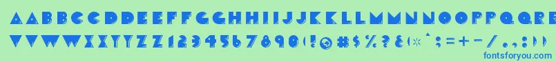 CrackmanFront Font – Blue Fonts on Green Background