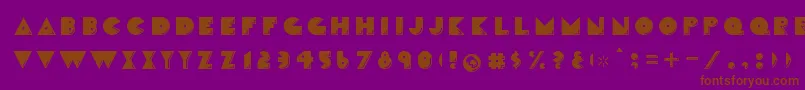 CrackmanFront-fontti – ruskeat fontit violetilla taustalla