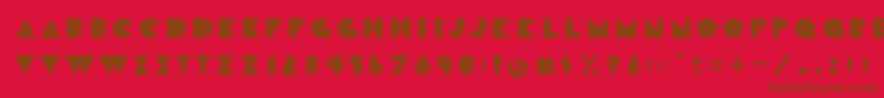 フォントCrackmanFront – 赤い背景に茶色の文字