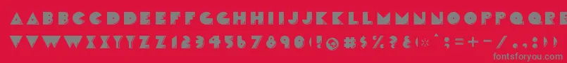 CrackmanFront Font – Gray Fonts on Red Background
