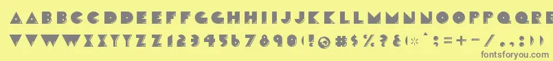 フォントCrackmanFront – 黄色の背景に灰色の文字