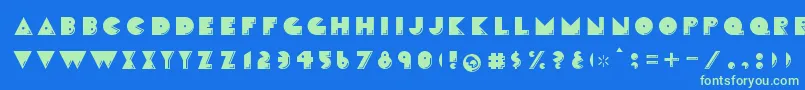 CrackmanFront Font – Green Fonts on Blue Background