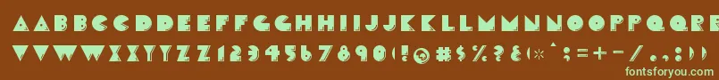 Шрифт CrackmanFront – зелёные шрифты на коричневом фоне