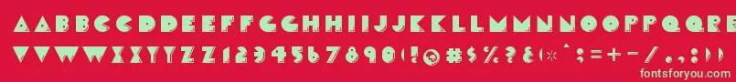 CrackmanFront Font – Green Fonts on Red Background