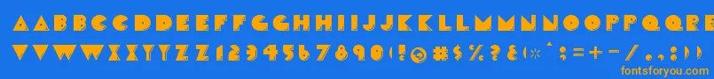 CrackmanFront Font – Orange Fonts on Blue Background