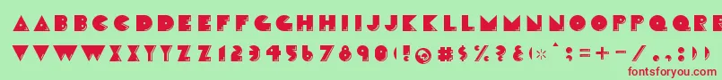 Шрифт CrackmanFront – красные шрифты на зелёном фоне