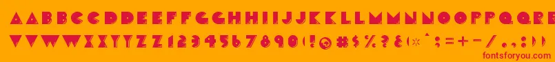 CrackmanFront Font – Red Fonts on Orange Background