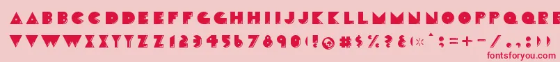 CrackmanFront Font – Red Fonts on Pink Background