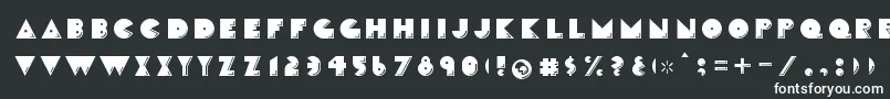 Шрифт CrackmanFront – белые шрифты на чёрном фоне