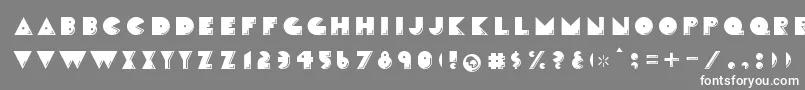 フォントCrackmanFront – 灰色の背景に白い文字
