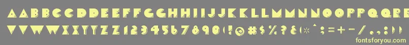 CrackmanFront-fontti – keltaiset fontit harmaalla taustalla