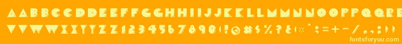 フォントCrackmanFront – オレンジの背景に黄色の文字