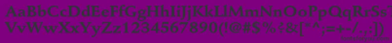 StempelschneidlerstdBold-Schriftart – Schwarze Schriften auf violettem Hintergrund