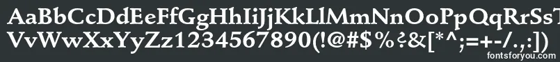 Шрифт StempelschneidlerstdBold – белые шрифты на чёрном фоне