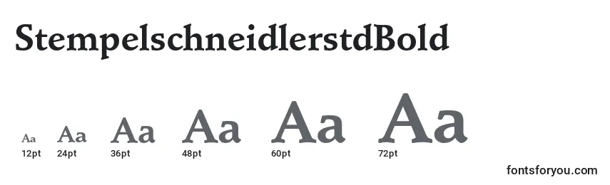 Размеры шрифта StempelschneidlerstdBold