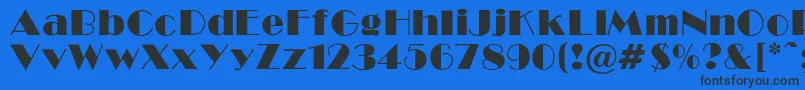 Шрифт BroadwayNormalRegular – чёрные шрифты на синем фоне