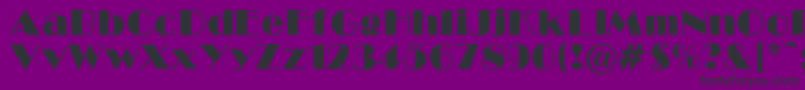 フォントBroadwayNormalRegular – 紫の背景に黒い文字
