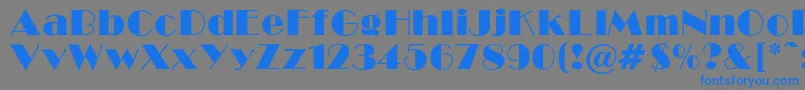 BroadwayNormalRegular Font – Blue Fonts on Gray Background