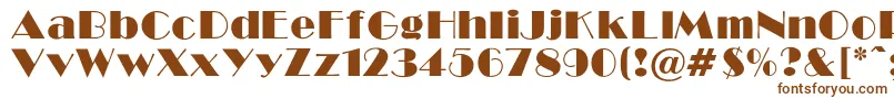BroadwayNormalRegular Font – Brown Fonts on White Background