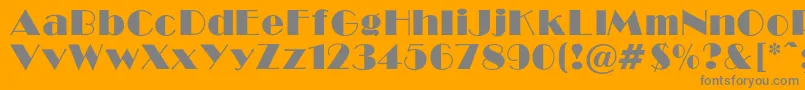 BroadwayNormalRegular Font – Gray Fonts on Orange Background