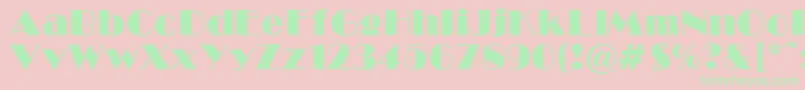 BroadwayNormalRegular-Schriftart – Grüne Schriften auf rosa Hintergrund
