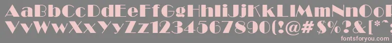 BroadwayNormalRegular Font – Pink Fonts on Gray Background