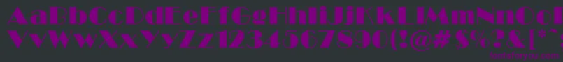 BroadwayNormalRegular Font – Purple Fonts on Black Background