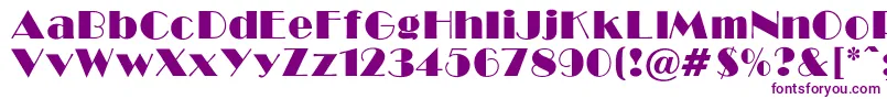 BroadwayNormalRegular Font – Purple Fonts on White Background