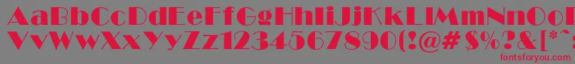 BroadwayNormalRegular Font – Red Fonts on Gray Background