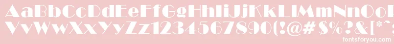 BroadwayNormalRegular Font – White Fonts on Pink Background