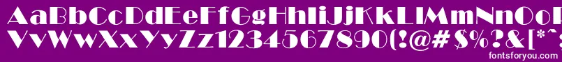 BroadwayNormalRegular Font – White Fonts on Purple Background