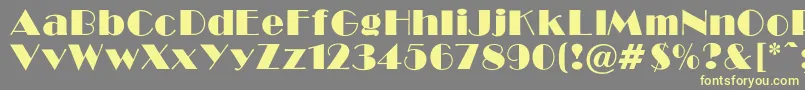 BroadwayNormalRegular Font – Yellow Fonts on Gray Background