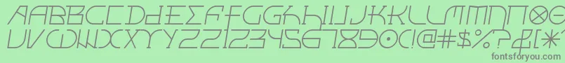 Fontciii Font – Gray Fonts on Green Background