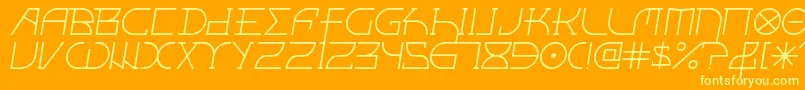 Fontciii Font – Yellow Fonts on Orange Background