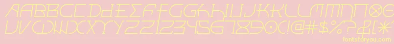 Fontciii Font – Yellow Fonts on Pink Background