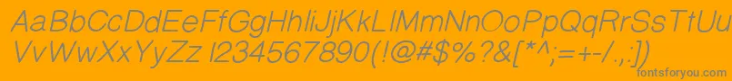 Prinsesstartamediumitalicdemo-Schriftart – Graue Schriften auf orangefarbenem Hintergrund
