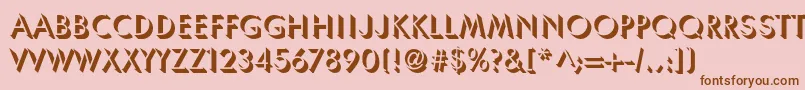 Umbrastd Font – Brown Fonts on Pink Background