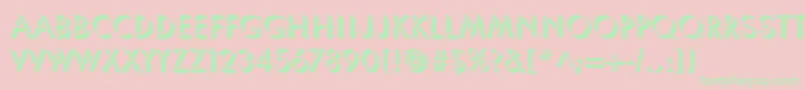 Umbrastd-Schriftart – Grüne Schriften auf rosa Hintergrund